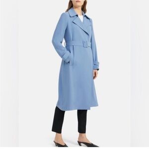 Theory Oaklane Light Blue Trench Coat